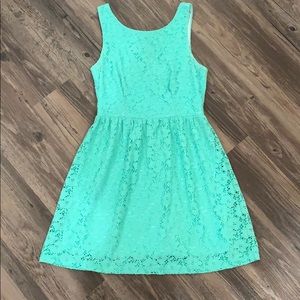 Turquoise Lace Dress